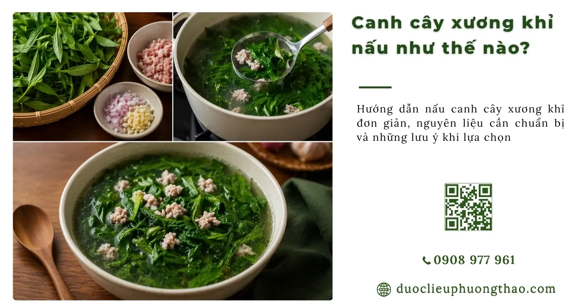 Cách nấu canh cây xương khỉ thế nào để dễ ăn, giữ được vị tự nhiên?