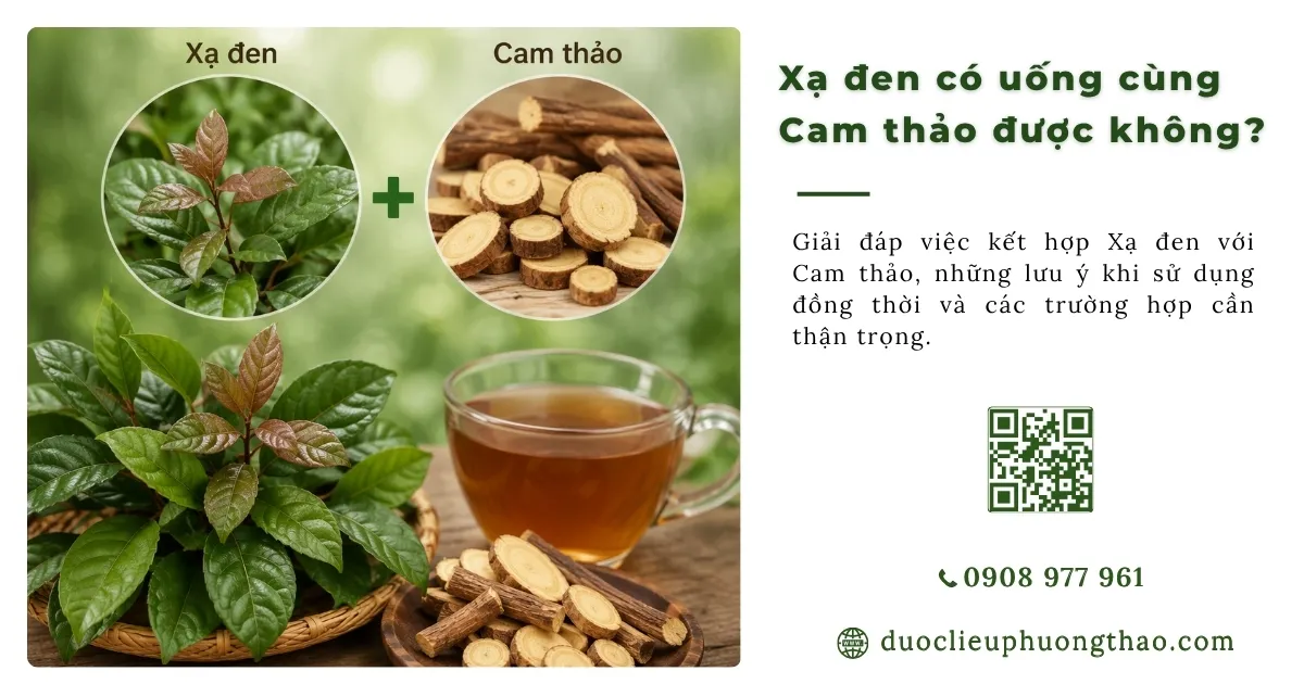 Xạ đen có uống với Cam thảo được không?